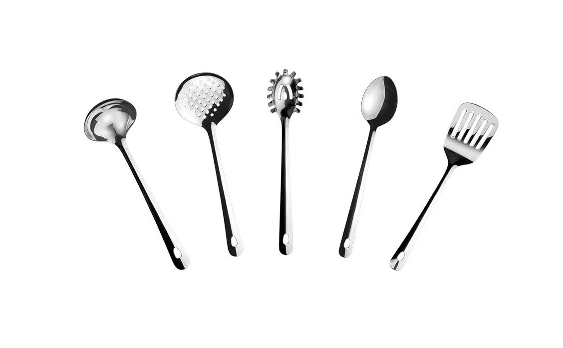 cd01739e4fb6beb679f86e5d05257525.jpg Jogo Utensílios De Cozinha Inox 5 Peças Up Home - UD011 - Imagem 1