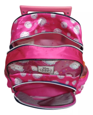 Mochila Escolar Infantil Com Rodinhas Tsum Tsum Marie Pink - Imagem 8