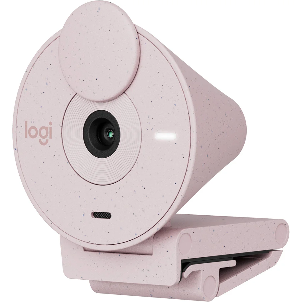 d437142fb3ade539ae5245afb4afc8a9.png Câmera webcam Full HD, Brio 300, com microfone, Rose, Logitech - Imagem 1