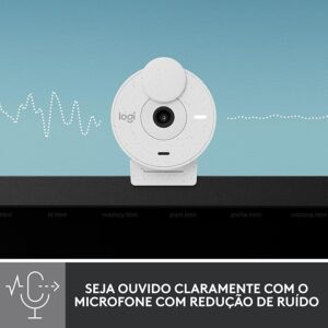 Webcam Full Hd Brio 300 Branco Logitech Off White - Imagem 3