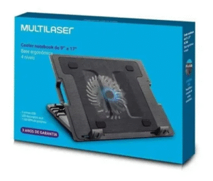 Suporte para Notebook de 9 a 17 Polegadas Multilaser, com Cooler 12cm, com LED e USB, Preto - AC166 - Imagem 5