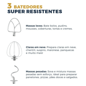 Batedeira Planetária Britânia BBPE01 12 Velocidades 4L 500W 220V - Imagem 5