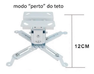 Suporte Projetor Teto e Parede Universal BRANCO - Imagem 5