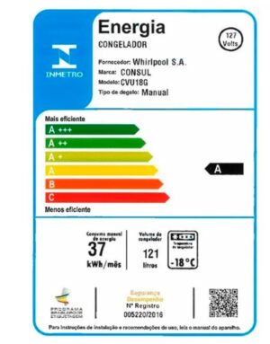 Freezer Vertical Consul 1 Porta 121L - CVU18GB - CVU18GB 220V - Imagem 4
