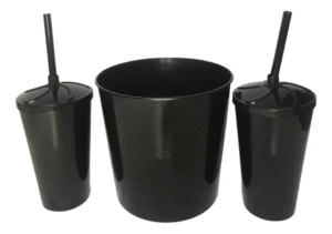 Almofada Porta Pipoca Bicolor Filme, Eu e Voce Cor:Preto - Imagem 2