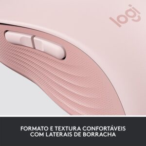 Mouse Sem Fio Logitech Signature M650, 2000 DPI, Rose, Compacto, 5 Botões, Silencioso, Bluetooth, USB - Imagem 5