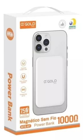 e49b43abd35b91177a6f5a73620620d1.jpg Power Bank Por Indução Compatível Com iPhone 10000mah bte-07 - Gold - Imagem 1