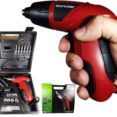 Parafusadeira Elétrica 4,8V com Maleta Multilaser Vermelho - HO063