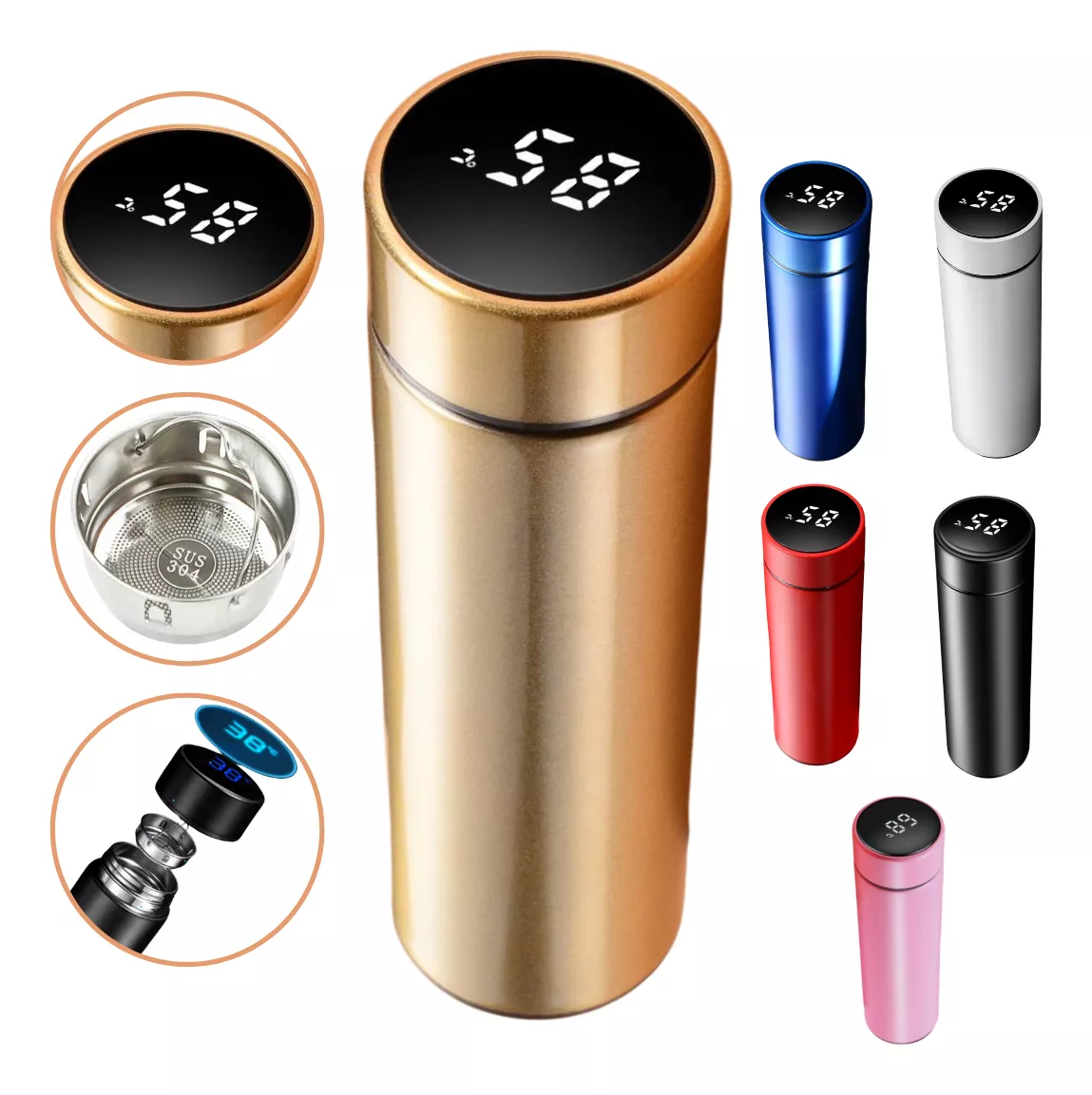 e53e6d716b1ddd3b9a9b3f3ffa0cf5c8.png Garrafa Térmica Inteligente Smart Termometro 500ml - Imagem 1