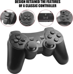 Controle sem fio PS3 compatível com Playstation 3, joystick Bluetooth sem fio com cabo carregador - Imagem 5
