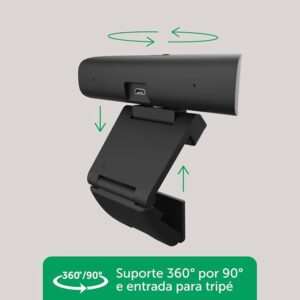 Webcam Para Videoconferência USB Cam 1080p Preto Intelbras - Imagem 4
