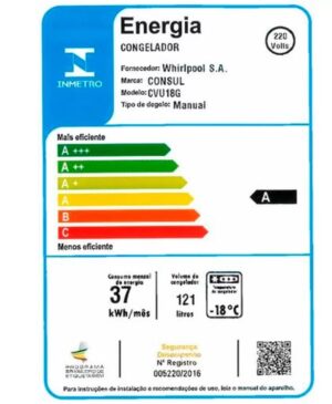 Freezer Vertical Consul 1 Porta 121L - CVU18GB - CVU18GB 220V - Imagem 5