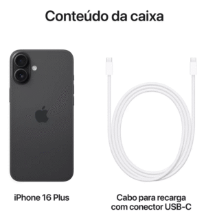 Apple iPhone 16 Plus (128 GB) - Preto - Imagem 3