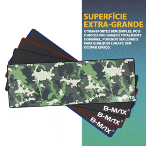 Mouse Pad Gamer Extra Grande Speed 80x30 cm Antiderrapante com Bordas Reforçadas Nylon B-Max BM771 - Imagem 6