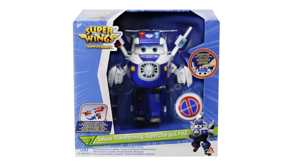e9e1103864f13ca8c5fc77d679ab02b0.png Super Wings Transformável Deluxe Supercharged Paul Multikids BR1905 - Imagem 1