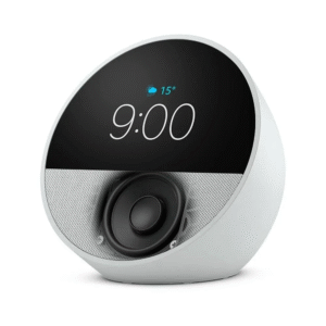 Echo Spot Amazon, Com Alexa, Som envolvente, Com Relógio, Smart Speaker, Branco - B0C2S3VVLW - Imagem 2