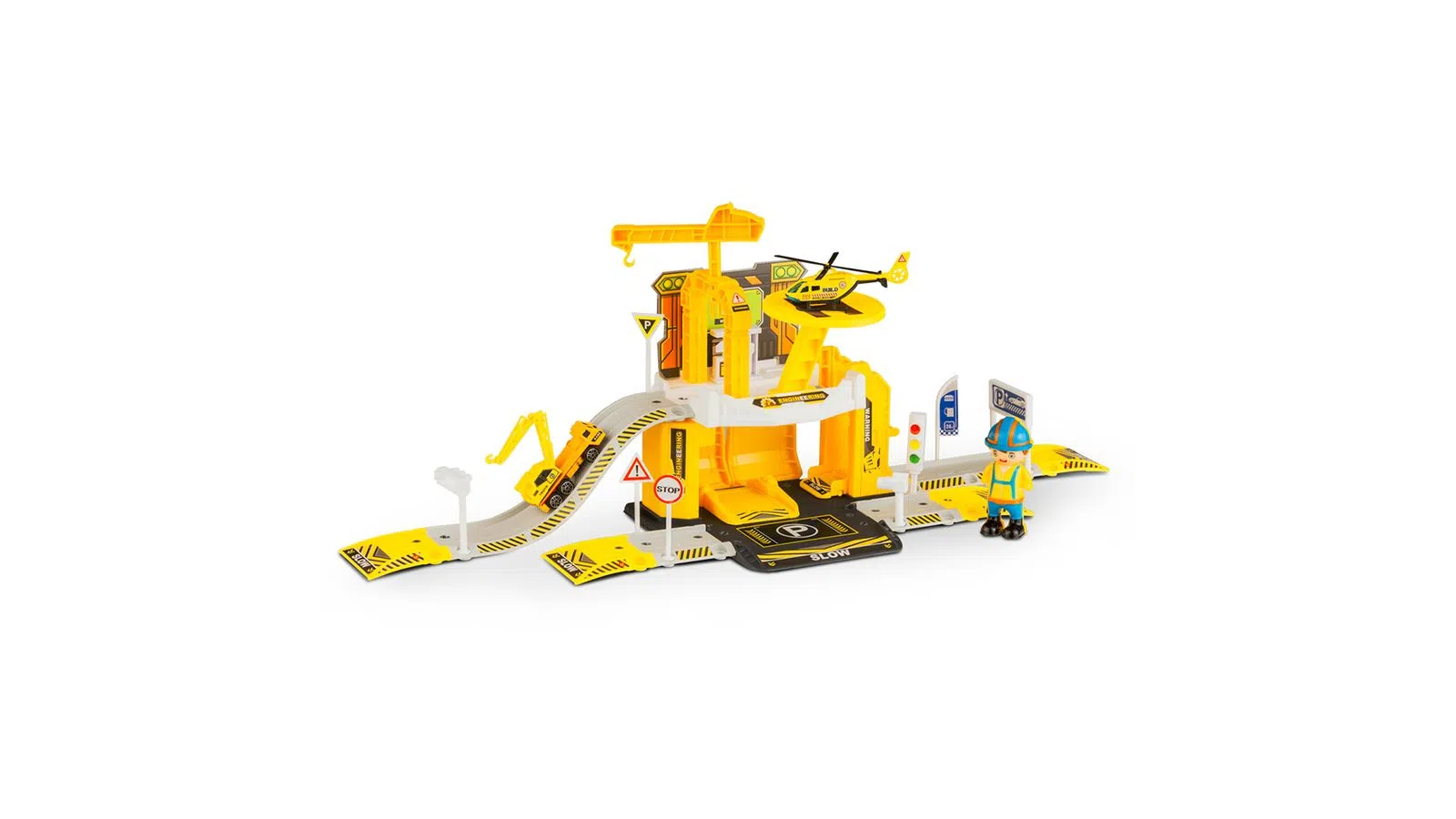 ed40c767409d730b732c797f98c7d832.png Garagem de Carrinhos Construção Express Wheels 44 Peças Mutikids BR1239 - Imagem 1