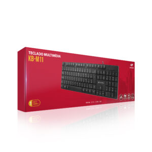 Teclado USB Multimídia KB-M11BK Preto C3Tech