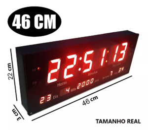 Relógio De Parede Grande Led Digital - Imagem 2