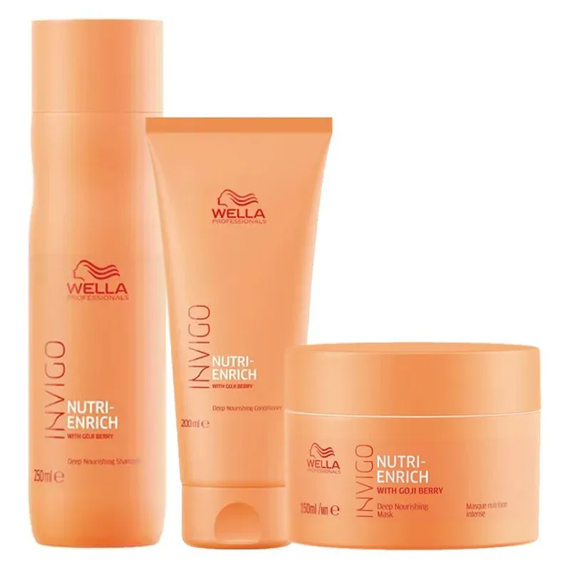 efe51b5d939eb04cfa6be86f3ff4e6ea-1.png Kit Wella Professionals Invigo Nutri-Enrich Kit - Shampoo + Condicionador + Máscara - Imagem 1