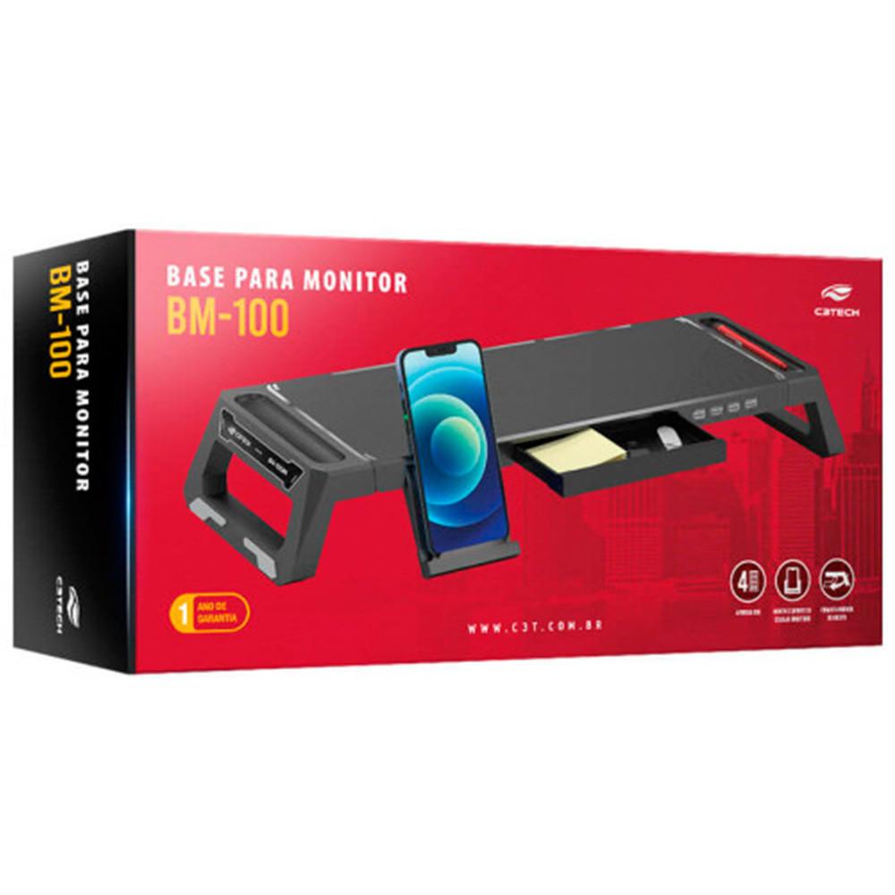 f2867e4b07cf06bb404ffdaee0f17cf6.jpg Suporte Para Monitor C3tech Bm-100bk, Preto - Imagem 1