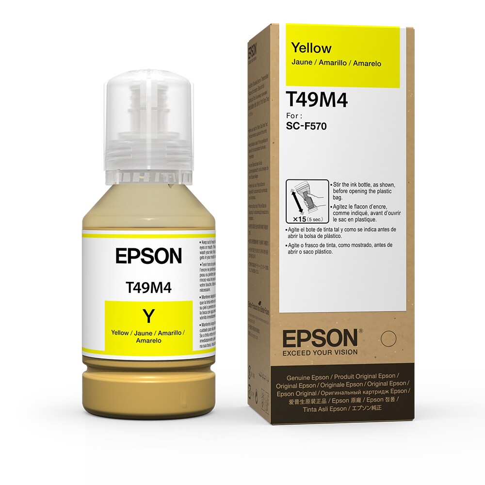 f37312e0d40b06f57384fc65da8daf79.jpg Tinta Garrafa Refil Ultrachrome Epson T49M420 140ML Amarelo 140ML - Imagem 1