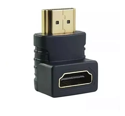 f5053cbf09f2b46be1481fe52d9d2a66.png Adaptador Hdmi 90 Graus Em L Macho X Fêmea 1.4 - Imagem 1