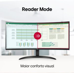 Monitor LG UltraWide Curvo - Tela VA de 34”, WQHD 3440 x 1440, 21:9, sRGB 99%, HDR10, PBP, OnScreen Control, Modo Leitur - Imagem 4