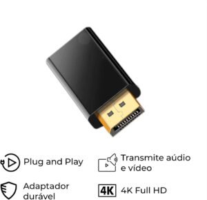 Adaptador Displayport para HDMI 4k UHD DP HDMI 4k x 2k - Imagem 2