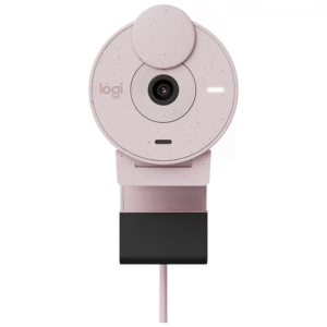 Câmera webcam Full HD, Brio 300, com microfone, Rose, Logitech - Imagem 2
