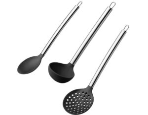 Kit para Servir de Silicone e Cabo Inox Preto Up Home PT - UD068 - Imagem 2