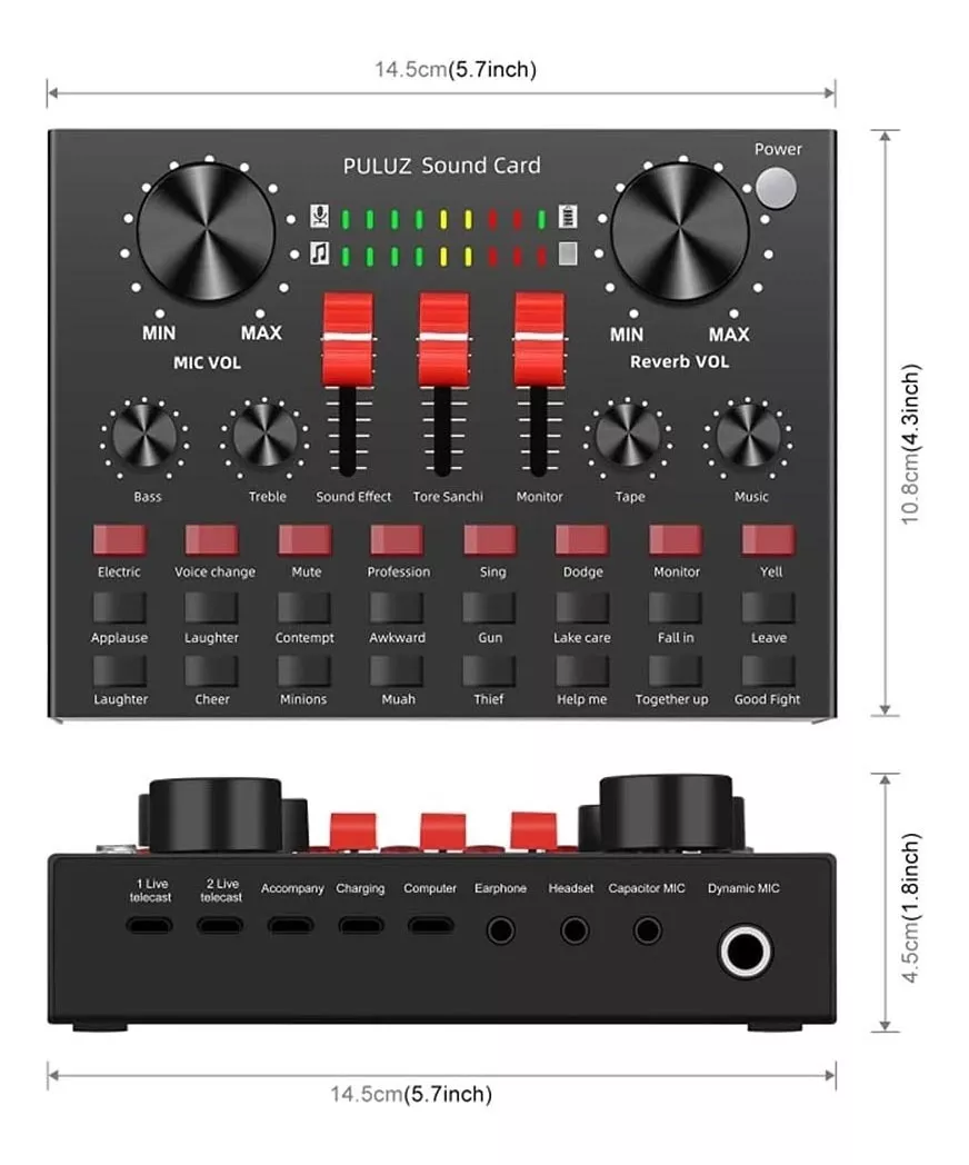 fdc44eefa0b96724dcb0a0c4d3741380.png Sound Card Live Broadcastusb Music Recording External Stereo DK-201 - Imagem 1