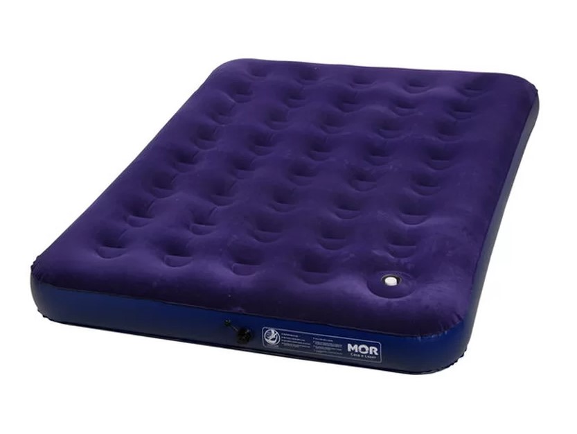fe1cad2ff595d25e7e5d4bf258454e21.jpg Colchão de Casal Inflável Mor, em PVC, Capacidade 160 Kg, com Fole, Azul - 9072 - Imagem 1