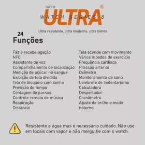 Smartwatch W68 Ultra Series 8 Nfc Tela 2.0 - Imagem 2