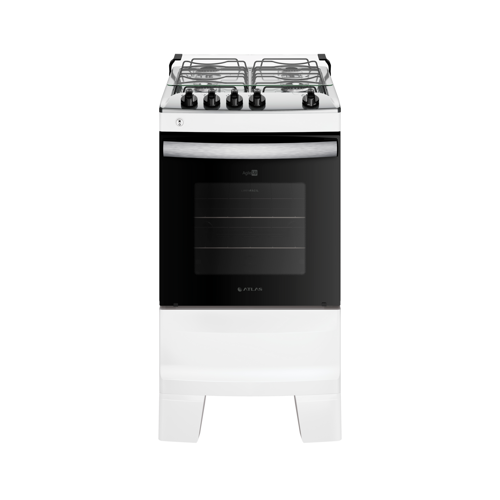 ff93a8152ceb04789e50fb47be72a06d.png Fogão 4 Bocas Branco com Mesa Inox Atlas Agile Up Bivolt - Imagem 1