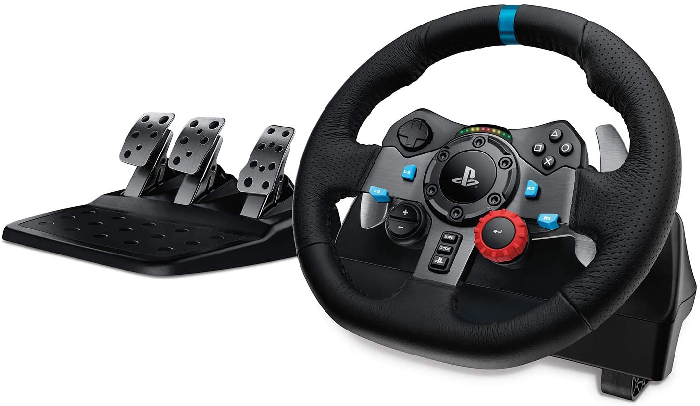 18917b77b60e85109233ad9fe5b6fa1b.jpg Volante Logitech G29 Driving Force para PS4, PS3 e PC - Imagem 1