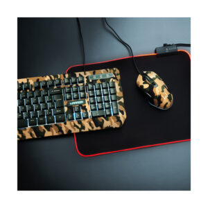 Kit Gamer Warrior Kyler - Teclado, LED Branco, ABNT2 Mouse, LED, Army - TC249 - Imagem 12