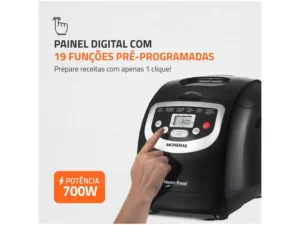Panificadora Mondial NPF-53 Preta 19 Funções - 700W 220V - Imagem 2