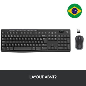 Teclado sem fio Logitech K270 com Teclas de Mídia de Fácil Acesso, Conexão USB, Pilhas Inclusas e Layout ABNT2 - Imagem 2