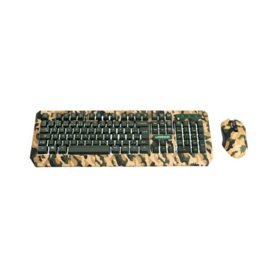 Kit Gamer Warrior Kyler - Teclado, LED Branco, ABNT2 Mouse, LED, Army - TC249