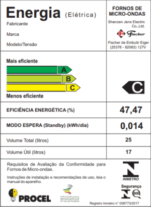 Forno Micro-Ondas Fischer Embutir 25L com Dourador - Imagem 7