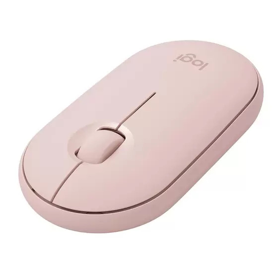 30e8a9dff725eda8998da0053eda8637.png Mouse sem fio Logitech Pebble M350 com Clique Silencioso, Design Slim Ambidestro, USB ou Bluetooth, Pilha Inclusa, Rose - Imagem 1