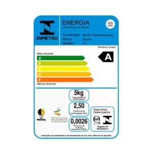 Centrífuga de Roupas Mueller Fit 15 kg de roupa molhada com dupla tampa 220V 60Hz - Imagem 7