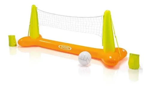 31df2213a1e235e1c17da1b6af37f6ff.png Boia Volei Inflável Praia Piscina Com Bola Rede - Imagem 1