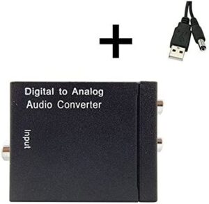 Conversor Áudio Óptico Digital Fibra Coaxial Rca Analógico - Imagem 2