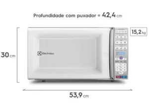 Micro-ondas Electrolux Branco com Função Tira Odor e Manter Aquecido 34L - MEO44 220V - Imagem 2
