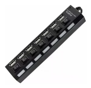 HUB USB 2.0 com 7 Portas USB 2.0, Preto - Imagem 2