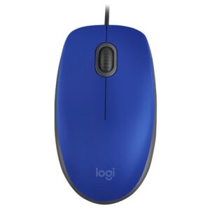 Mouse com fio USB Logitech M110 com Clique Silencioso, Design Ambidestro e Facilidade Plug and Play, Azul - Imagem 2