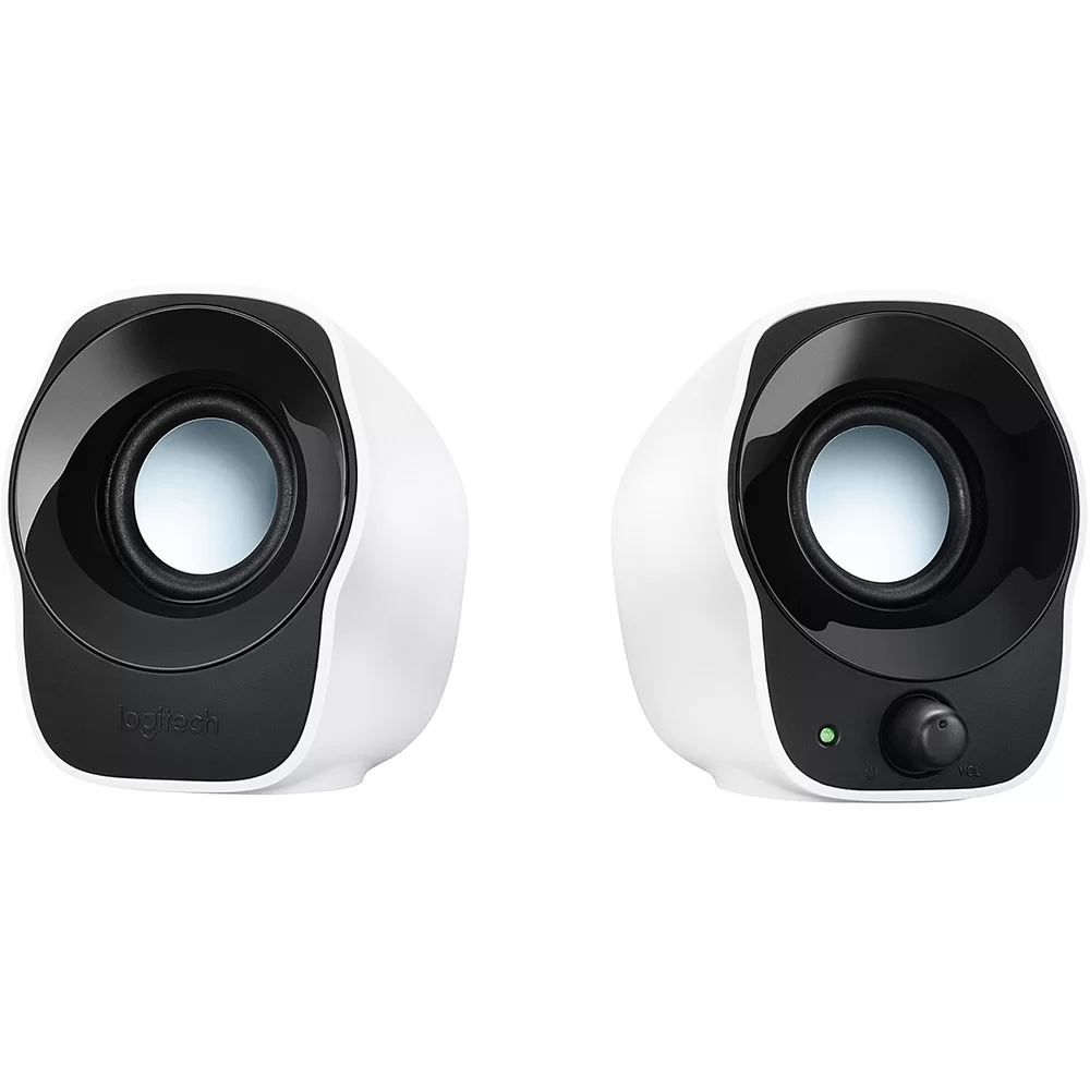 43b297b096a2f7d9b70175b809a6624a.png Caixa de som Multimidia Logitech Z120 com Sistema 2.0 e conexão 3,5mm - Branco - Imagem 1
