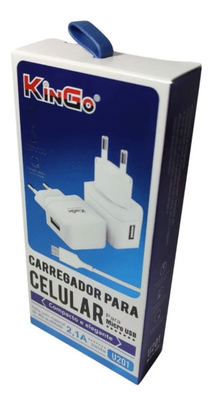 Carregador Kingo V8 2,1A U201 Original(fonte + cabo de dados) - Imagem 2